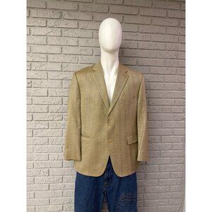 Ralph Lauren Men’s Silk / Wool Herringbone Blazer Sport Coat Size 42 S